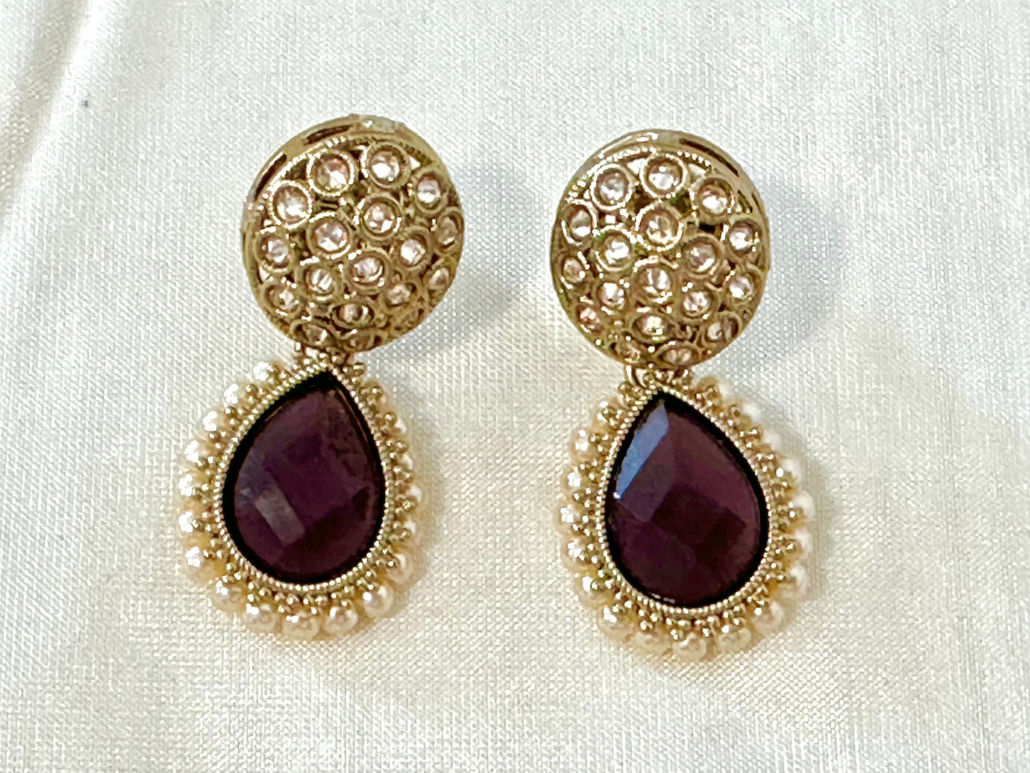 Radiant Gold-Toned Drop Earrings