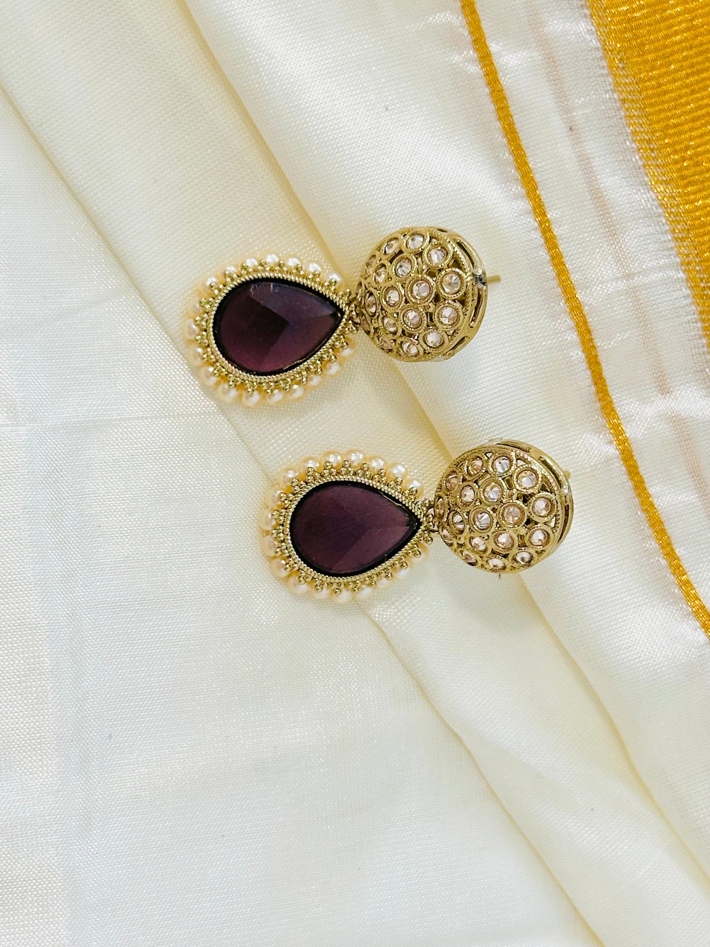 Radiant Gold-Toned Drop Earrings