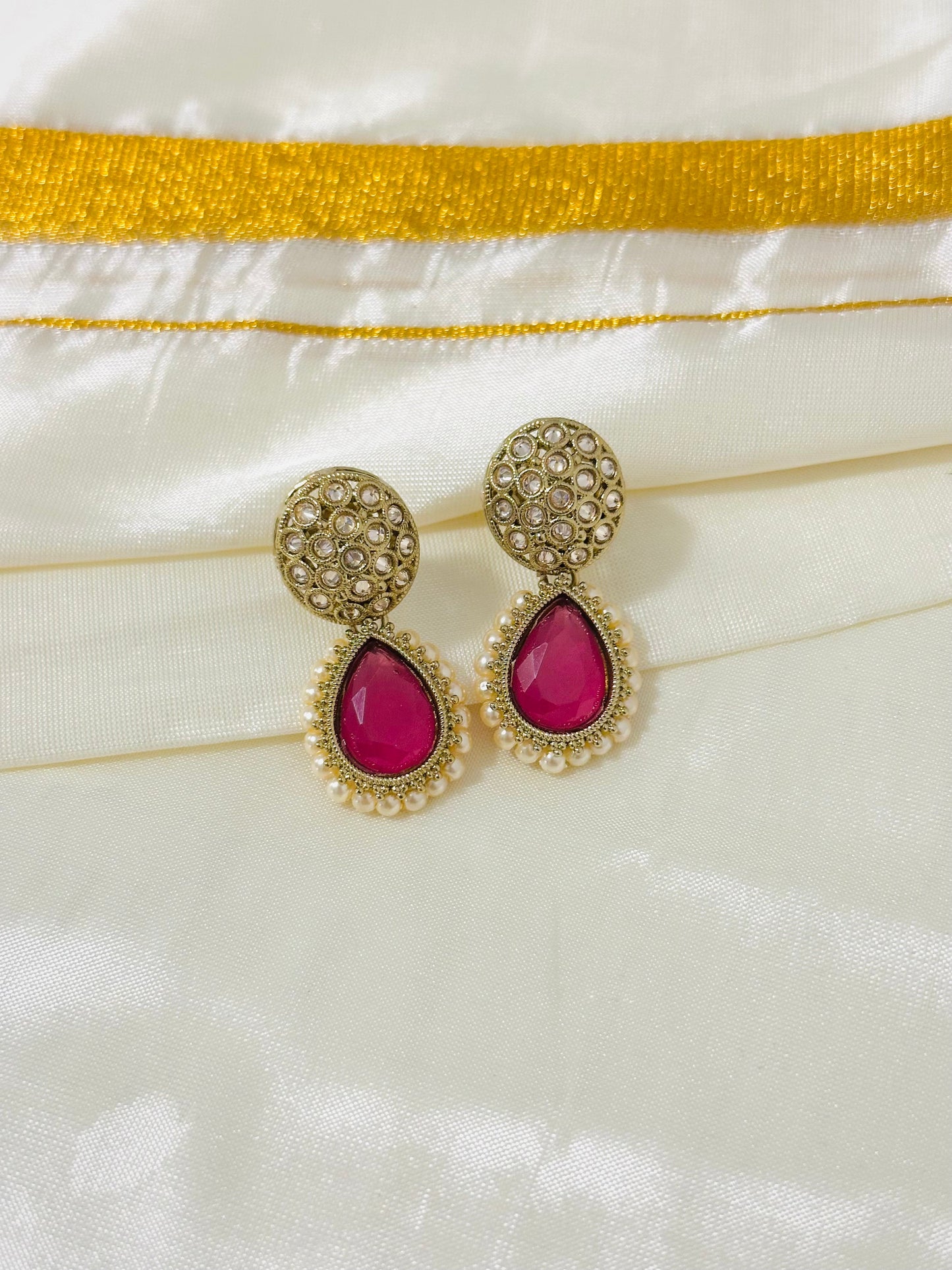 Radiant Gold-Toned Drop Earrings