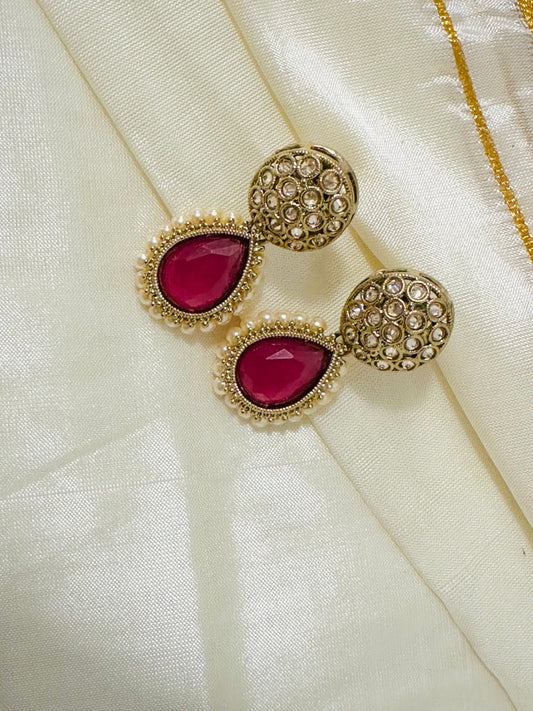 Radiant Gold-Toned Drop Earrings