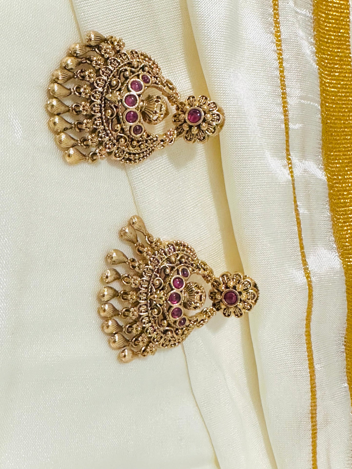 Grand Traditional Gold-Toned Jhumka Earrings
