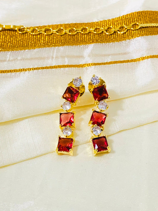 Vibrant color Stone Necklace and Earring Set