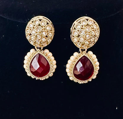Radiant Gold-Toned Drop Earrings