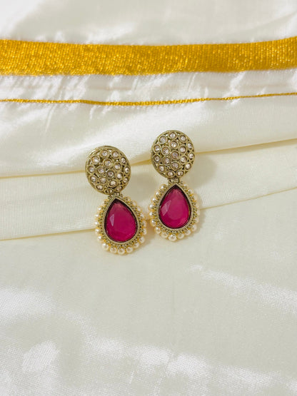 Radiant Gold-Toned Drop Earrings